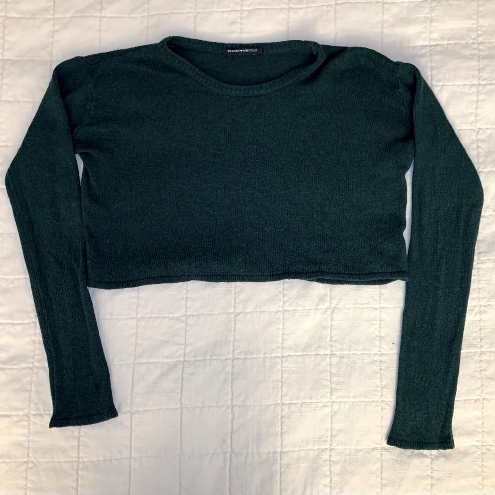 BOGO Free Brandy Melville Forest Green Cropped Sweater